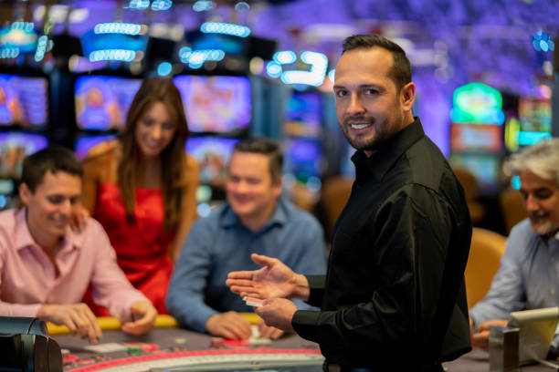 Live dealer at Lightning Baccarat table with multiple camera angles